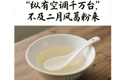 縱有空調(diào)千萬臺(tái)，不及二月風(fēng)葛粉來